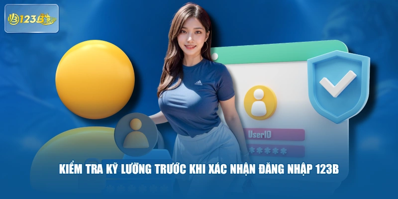 Kiểm tra kỹ lưỡng trước khi xác nhận đăng nhập 123B